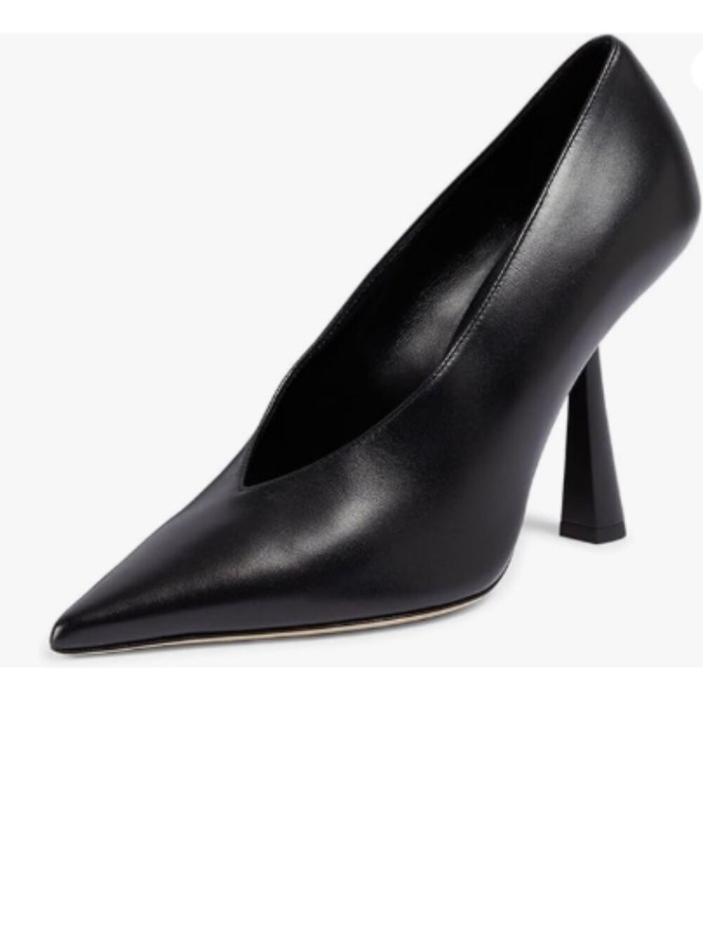 miss left Black V-Cut Pointed Toe Pumps Slip On High Heel Elegant Daily Shoes
